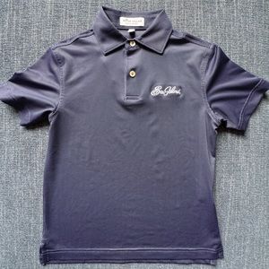 Peter Millar Boys Sea Island Golf Polo Size XS in Navy Micro Dot
EUC